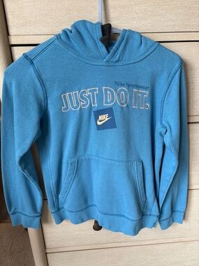 Nike Kids Blue 'Just Do It.' Hoodie Sweatshirt